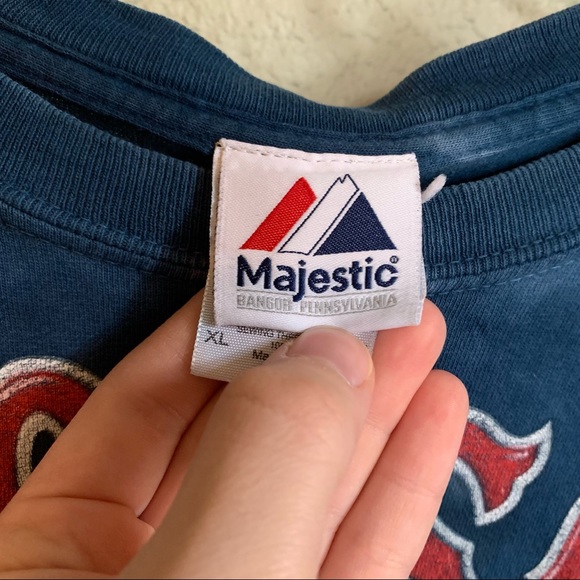 Boston Red Sox All Over Print Tie Dye Shirt XL Majestic - Picture 10 of 10